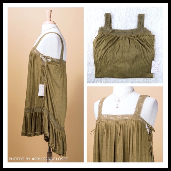 FREE PEOPLE BOHO SLIP DRESS A-LINE MINI A3C - Picture 6 of 8